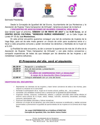 El I Encuentro de Asociaciones de Mujeres comarcal en Los Montesinos reivindica los derechos y libertades de la mujer en el siglo XXI