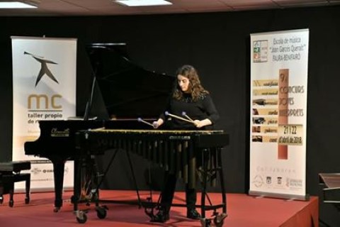 La callosina Isabel Zaragoza obtiene el primer premio y Mención de Honor en la categoría de percusión en el IX Concurso de Jóvenes Intérpretes de la localidad valenciana de Faura-Benifairó
