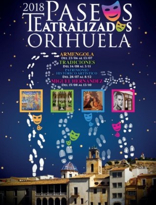 Una nueva edición de los Paseos Teatralizados comenzará en el casco histórico de Orihuela y en la costa a finales de junio