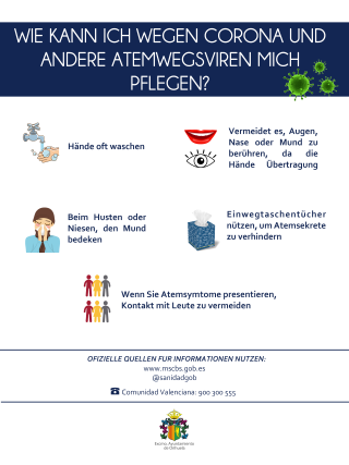 La Concejalía de Residentes Internacionales de Orihuela ofrece información sobre el covid-19 en inglés y alemán a la población extranjera que reside en la costa oriolana desde que se decretó el Estado de Alarma por el coronavirus