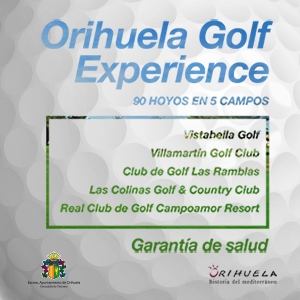 La Concejalía de Turismo de Orihuela inicia una campaña de promoción a nivel nacional para impulsar el producto turístico del golf con cinco campos en el municipio oriolano