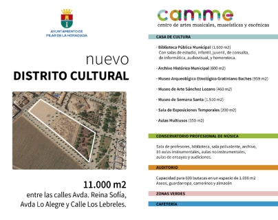 La Junta de Gobierno Local de Pilar de la Horadada aprueba poner en marcha un nuevo 'distrito cultural' para el municipio con la construcción del 'Centro de Artes Museísticas, Musicales y Escénicas' (CAMME)