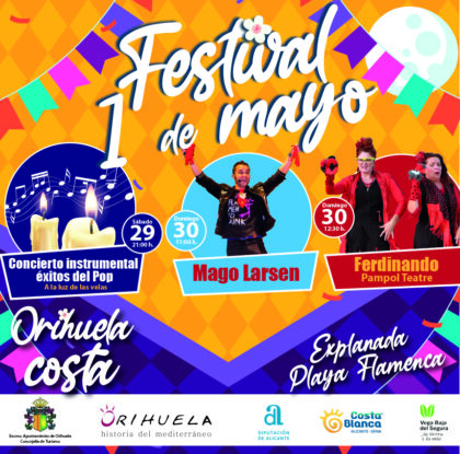 La Concejalía de Turismo organiza el 'Festival 1 de mayo' en Orihuela Costa