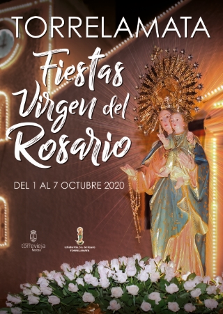 La Mata de Torrevieja: Celebración de la misa en honor a la patrona de La Mata, la Virgen del Rosario, dentro de las fiestas patronales en honor a la Virgen del Rosario 2020