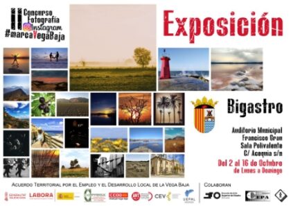 Bigastro: Exposición fotográfica itinerante 'Marca Vega Baja', con los trabajos del II Concurso de Instagram, organizada por Convega