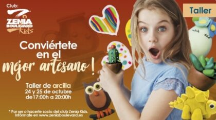 Orihuela Costa: Taller gratuito de arcilla para que los niños se conviertan en el mejor artesano, organizado por el Centro Comercial Zenia Boulevard