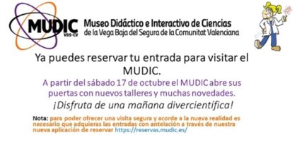 Desamparados de Orihuela: Taller 'Buscando el virus invisible' y una visita guiada, organizados por el Museo de Ciencias MUDIC de la UMH