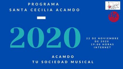 Orihuela, evento cultural 'on line': Programa en el Día de la Patrona de los Músicos, Santa Cecilia, con música, concursos y otras actividades, por ACAMDO 