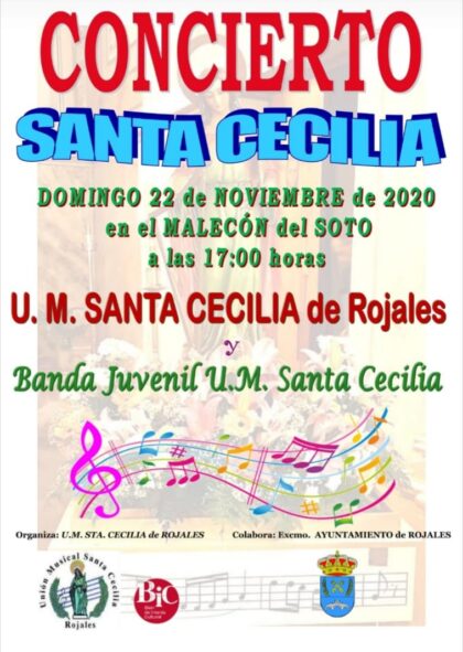 Rojales, evento cultural: Concierto de Santa Cecilia, por la Unión Musical Santa Cecilia y su banda juvenil