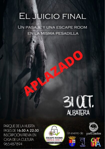 Albatera, evento: APLAZADA Sesión de 'Escape Room' 'El juicio final', organizada por la Concejalía de Cultura y el Centro de Información Juvenil (CIJ)