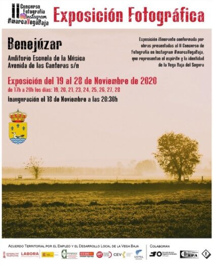 Benejúzar, evento cultural: Exposición fotográfica itinerante 'Marca Vega Baja', con los trabajos del II Concurso de Instagram, organizado por Convega