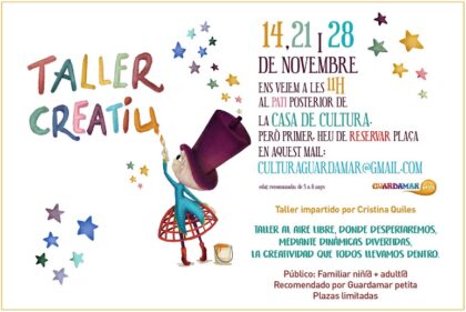 Guardamar del Segura, evento: Taller 'creatiu' al aire libre con dinámicas divertidas para que los más pequeños de 5 a 8 años saquen la creatividad de dentro