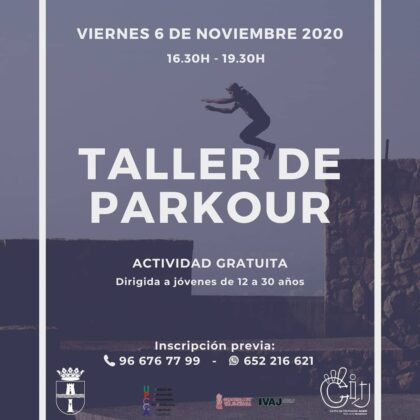 Pilar de la Horadada, evento: Taller gratuito de parkour dirigido a jóvenes de 12 a 30 años, organizado por el Centro de Información Juvenil (CIJ)