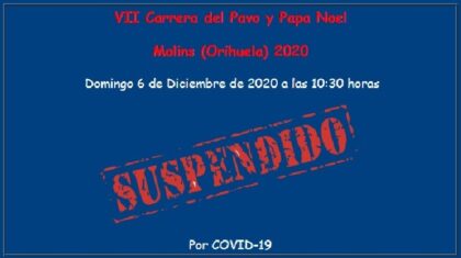 Molins de Orihuela, evento: SUSPENDIDA VII Carrera del Pavo y Papá Noel