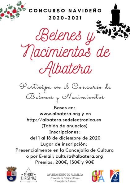 Albatera, evento: Inscripciones al concurso navideño de belenes y nacimientos, organizado por las concejalías de Cultura y Fiestas y de Turismo