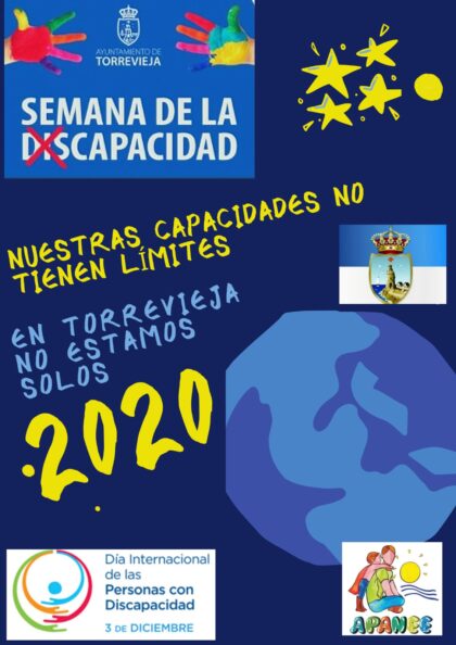 Torrevieja, evento: Izada de bandera y lectura del manifiesto por los derechos de personas con diversidad funcional, dentro de la Semana Internacional de las Personas con Discapacidad