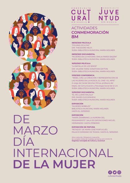 La Concejalía de Cultura celebra el Día de la Mujer con actividades en las que se visibiliza su papel en el mundo de las artes y las ciencias