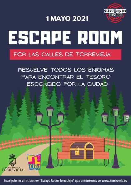 Torrevieja, evento: 'Escape Room' urbano y al aire libre 'Torrevieja City', dentro de los actos del Centro de Información y Animación Juvenil (CIAJ) de la Concejalía de Juventud