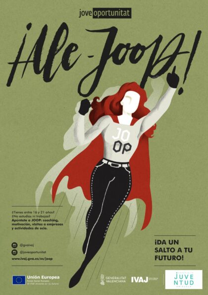 Orihuela, evento: Inscripción al programa JOOP (Joven Oportunidad) para motivar y orientar a jóvenes de entre 16 y 21 años que han abandonado los estudios, organizado por el IVAJ y la Concejalía de Juventud