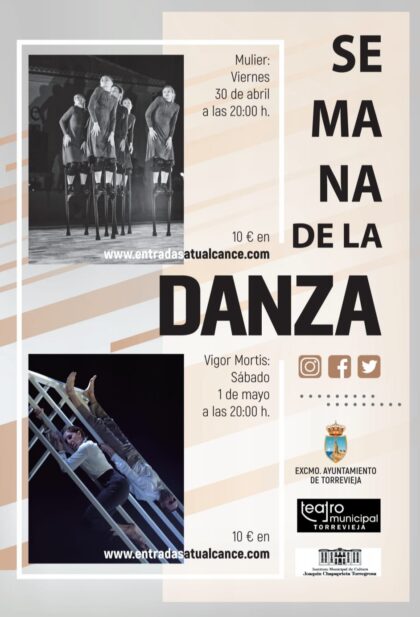 Torrevieja, evento cultural: Espectáculo de danza 'Vigor Mortis' ('Muerte viva') en la Semana de la Danza, dentro del programa del primer semestre de 2021