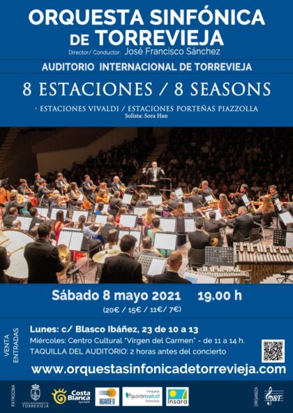 Torrevieja, evento cultural: Concierto '8 estaciones', con piezas de los compositores Vivaldi y Piazzolla, por la Orquesta Sinfónica de Torrevieja (OST)