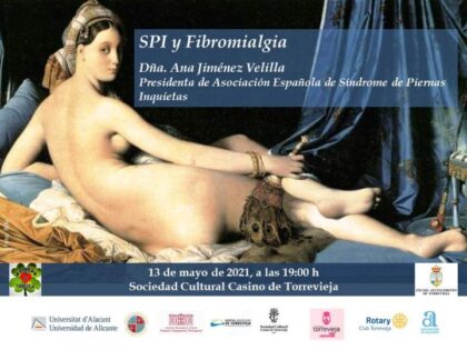 Torrevieja, evento: Conferencia 'Fibromialgia, el porqué del tratamiento', por la licenciada en Farmacia, Julia Valoria, dentro de las actividades del día de la Fibromialgia, organizadas por la asociación ASIMEPP