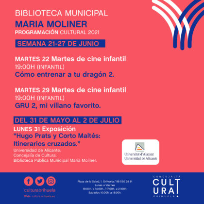 Orihuela, evento cultural: Sesión de cuentacuentos con 'Cuentos para contar y cantar', por Alberto Celdrán, dentro de la programación cultural 2021 de la Biblioteca Municipal ‘María Moliner’