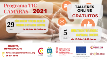 Orihuela, evento 'on line': Curso gratuito 'Marketing de 'influencers' adaptado al comercio', organizado por la Cámara de Comercio de Orihuela
