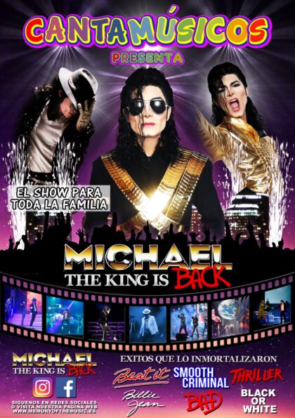 Torrevieja, evento cultural: Espectáculo familiar tributo al rey del pop Michael Jackson, 'Michael, the king is back', a cargo del grupo 'Cantamúsicos', dentro de los actos del Auditorio Internacional