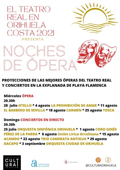 Orihuela Costa, evento cultural: Concierto de ópera en directo con la actuación del 'Trío Camarata Antigua', dentro del II Ciclo de Ópera, organizado por la Concejalía de Cultura