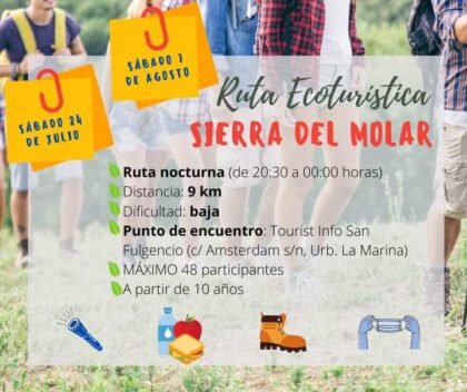 San Fulgencio, evento: Ruta ecoturística nocturna 'Sierra del molar', organizada por la Concejalía de Turismo