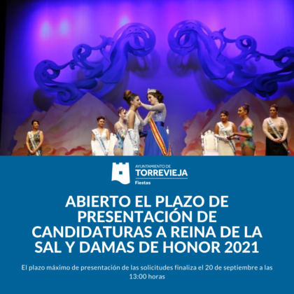 Torrevieja, evento: Inscripción para la elección de Reina de la Sal y Damas de Honor en Torrevieja