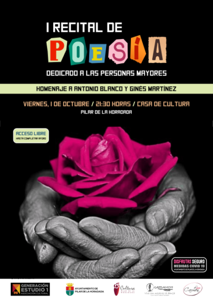 Pilar de la Horadada, evento cultural: I Recital de Poesía dedicado a las personas mayores, organizado por la asociación cultural 'Generación Estudio 1' y la Concejalía de Cultura