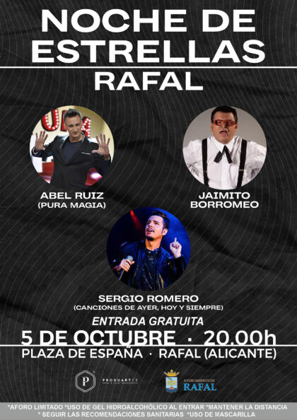 Rafal, evento cultural: Espectáculo 'Rafal Baila 2021', organizado por la escuela de baile 'Óskar y Ángela', dentro de los actos de las fiestas patronales en honor a la Virgen del Rosario