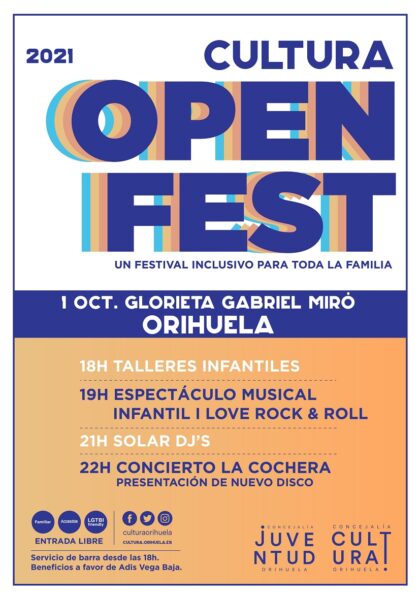 Orihuela, evento cultural: Espectáculo musical infantil 'I Love Rock & Roll', dentro del festival 'Cultura Open Fest' organizado por la Concejalía de Cultura