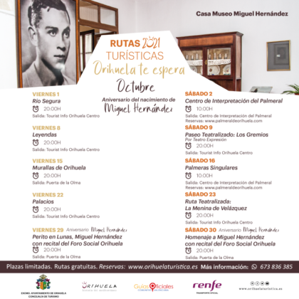Orihuela, evento: Paseo teatralizado 'Los gremios', por el grupo 'Teatro Expresión', dentro de las rutas turísticas de octubre 2021 'Orihuela te espera', organizadas por la Concejalía de Turismo