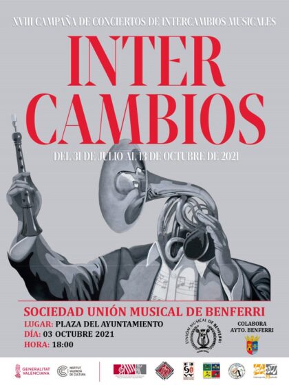 Benferri, evento cultural: Concierto de la Unión Musical de Benferri, con temas variados, dentro de la XVIII Campaña de Intercambios Musicales