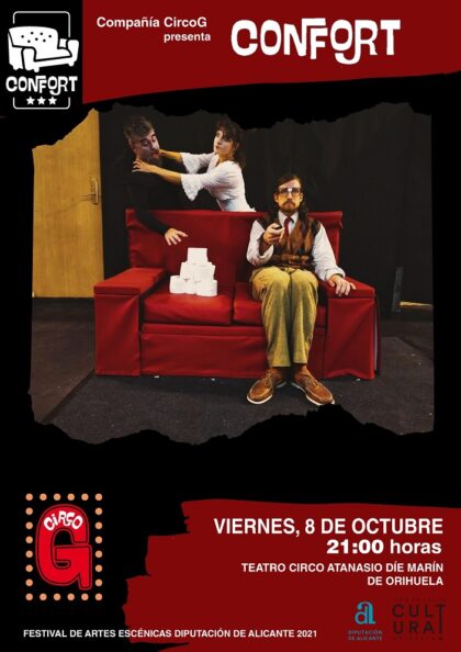 Orihuela, evento cultural: Espectáculo de circo acrobático 'Confort', organizado por la Concejalía de Cultura, dentro del II Festival de Artes Escénicas de la Diputación de Alicante