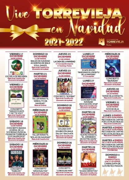 Torrevieja, evento: Entrega de las cartas de los Reyes Magos a los pajes reales, dentro de la programación navideña de la Concejalía de Fiestas
