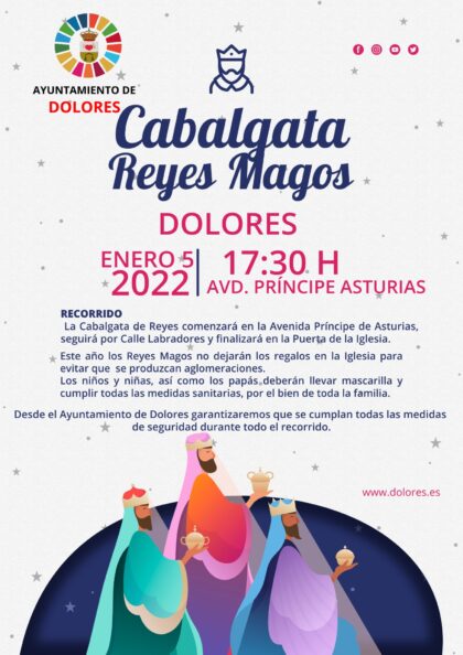 Dolores, evento: Cabalgata de los Reyes Magos 2022, organizada por el Ayuntamiento