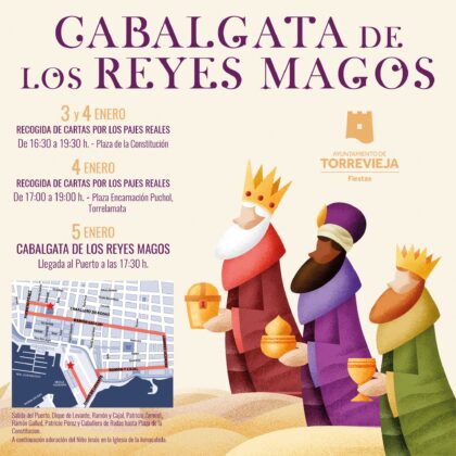 Torrevieja, evento: Cabalgata de los Reyes Magos, dentro de la programación navideña de la Concejalía de Fiestas