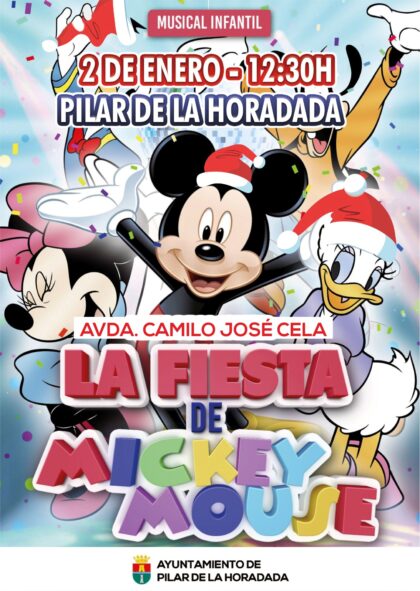 Pilar de la Horadada, evento: Espectáculo infantil 'El mundo de Mickey Mouse', dentro de los actos navideños 2021-2022