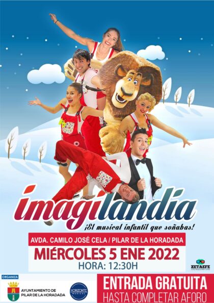Pilar de la Horadada, evento cultural: Representación del musical infantil 'Imagilandia', dentro de los actos navideños 2021-2022
