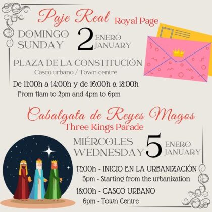 Urbanizaciones de San Fulgencio, evento: Cabalgata de los Reyes Magos, dentro de los actividades de las fiestas navideñas organizadas por el Ayuntamiento
