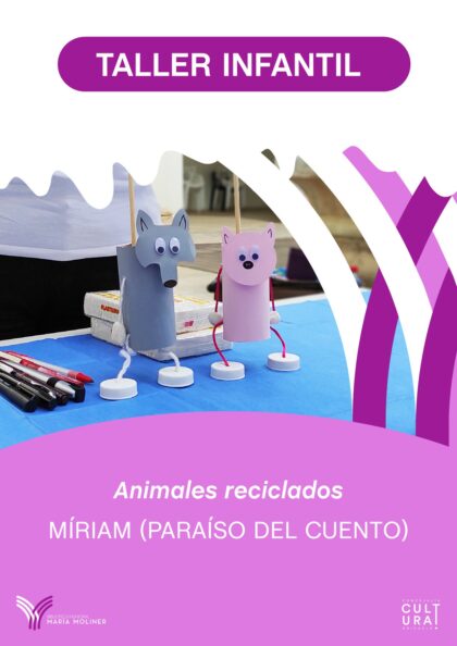 Orihuela, evento: Taller infantil de 'Animales reciclados', por Miriam, de 'El paraíso del cuento', dentro de la programación cultural de invierno 2022 de la Biblioteca Municipal ‘María Moliner’