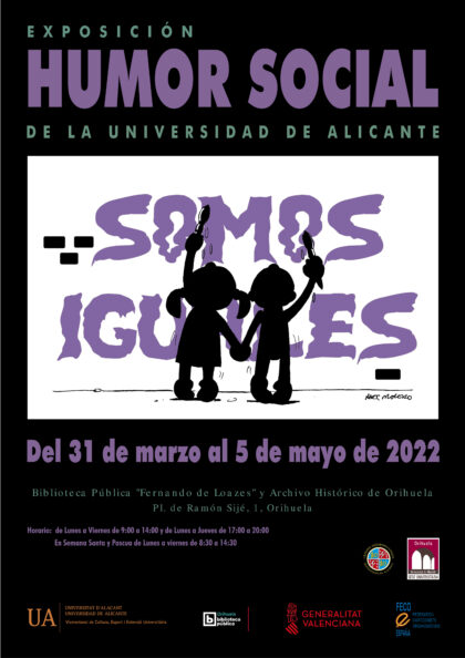 Orihuela, evento: Exposición 'Humor social de la Universidad de Alicante', organizado por la Cátedra 'Arzobispo Loazes' de la Universidad de Alicante (UA) y la Biblioteca Pública del Estado 'Fernando de Loazes'
