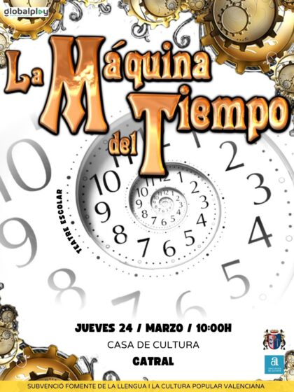 Catral, evento: Representación de la obra de teatro escolar 'La máquina del tiempo', organizada por Globalplay Entertainment