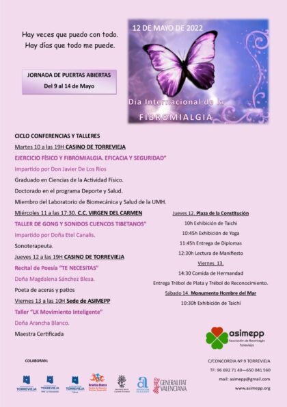 Torrevieja, evento: Entrega de diplomas, dentro de las actividades del Día Mundial de la Fibromialgia organizadas por la asociación ASIMEPP