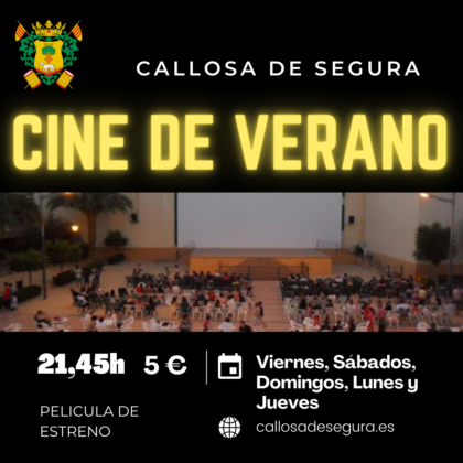 Callosa de Segura, evento cultural: Sesión de cine de estreno con la película estadounidense de animación 'Lightyear' (2022) de Angus MacLane, dentro del 'Cine de verano' organizado por la Concejalía de Cultura
