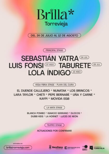 Torrevieja, evento cultural: Concierto de Luis Fonsi, dentro del II Festival de Música 'Brilla Torrevieja' con actuaciones de primer nivel
